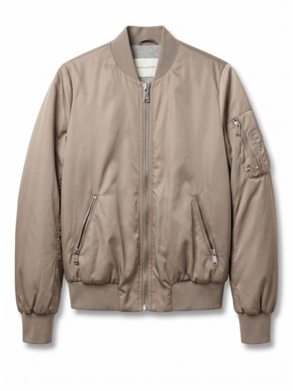 Aritzia THE GROUP OF BABATON Gilman Taupe Bomber Jacket, Sz XS